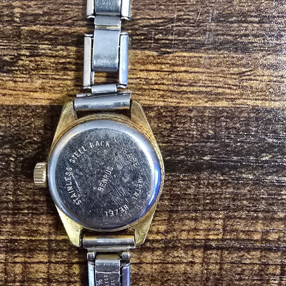 Benrus WORKING 17 Jewels Gold & Stainless Steel Women's Watch - Winder READ - Picture 4 of 6